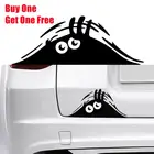 1 + 1 Автомобильная наклейка, Забавный креативный 3D Большой Глаз, автомобильный декор, автомобильная наклейка, Черная Клейкая наклейка, царапинный чехол, глаз, монстр, автомобильные аксессуары