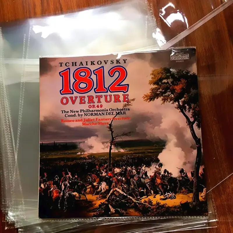 

50Pcs 12" Recording Protective Sleeve for Turntable Player LP Vinyl Record Self Adhesive Records Bag