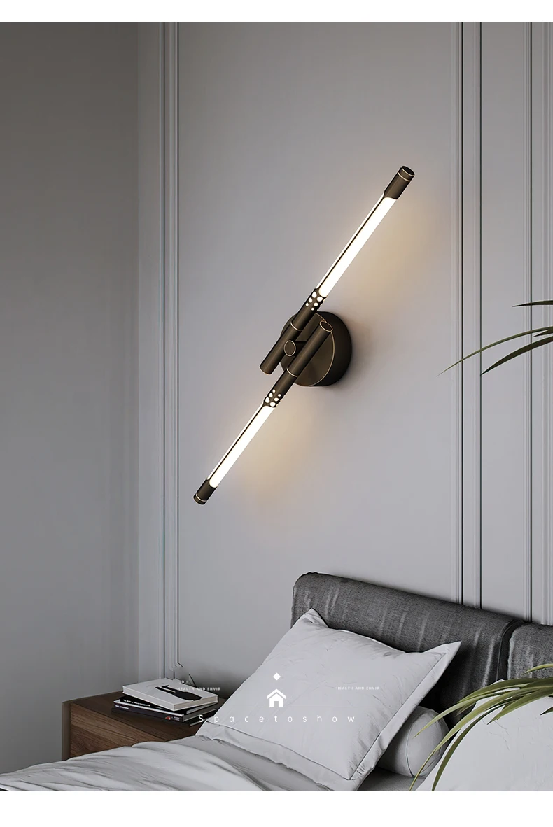 Modern Copper Design LED Wall Lamp For Living Room Bedroom Bedside Corridor Aisle Sconce Light Gold Indoor Decoration Fixture wall sconces for living room
