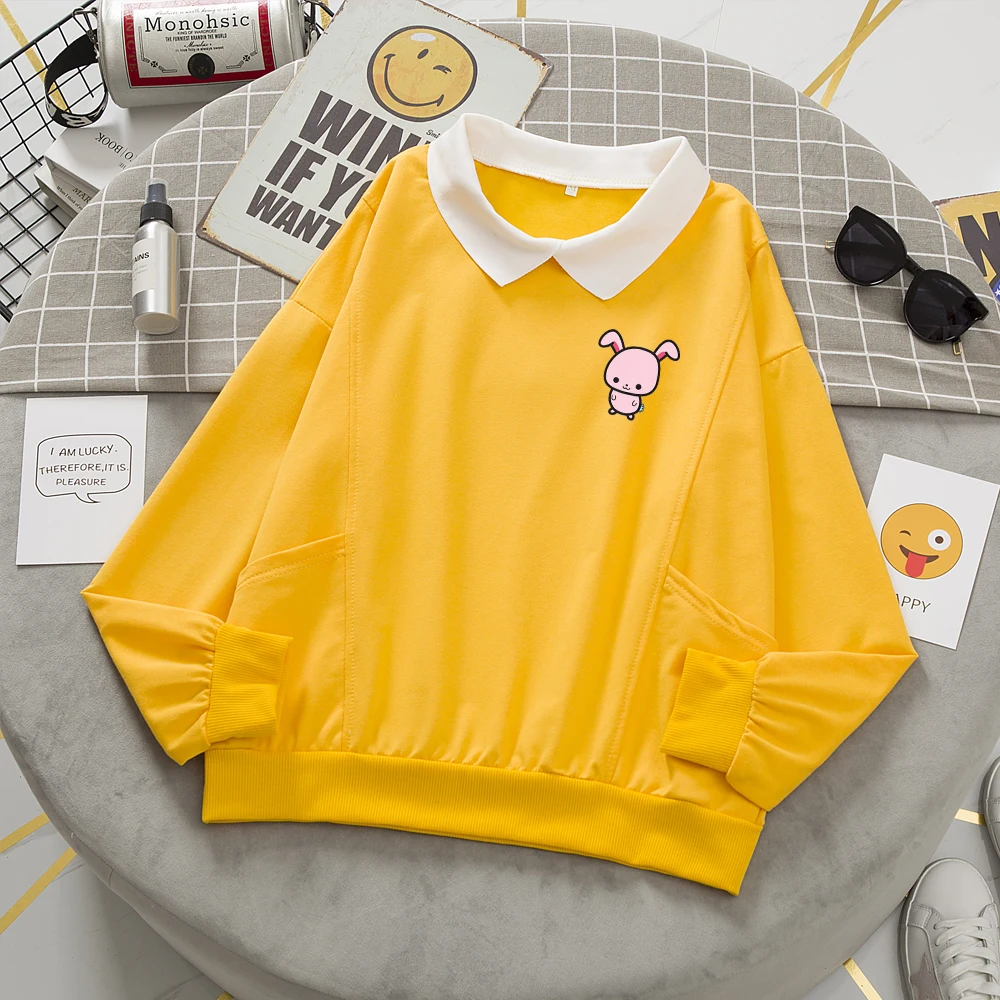 Cartoon Rabbit Sweatshirt Oversized Clothes Harajuku Hoodie Women Autumn Winter Sweetshirt for Girls Casual Loose Hoody Ladies