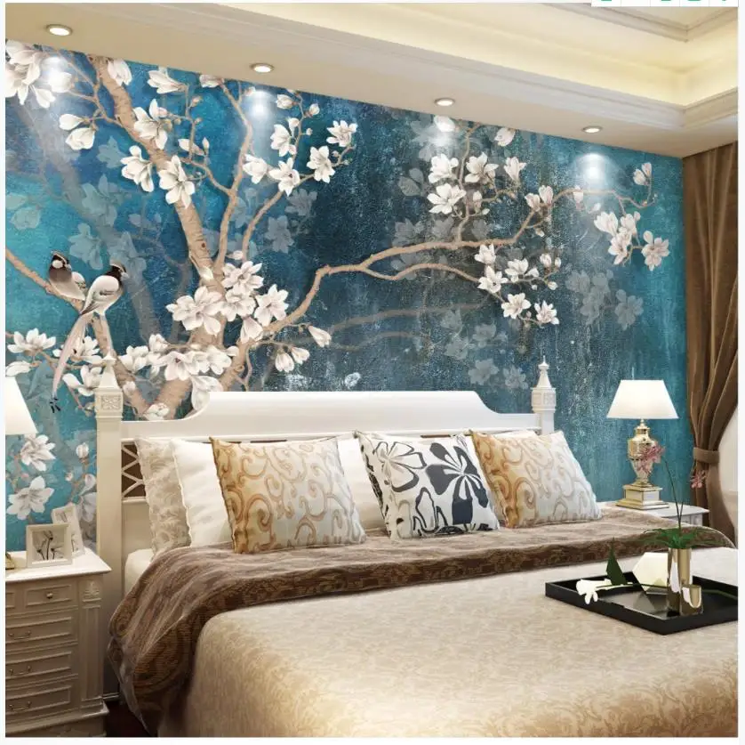 Пользовательские фото обои для стен 3 d винтажные Настенные с ручной росписью и