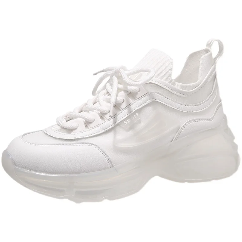 

Women's Shoes Platform Tennis Female Round Toe Modis Clogs Breathable 2021 Small Summer Cross New Office & Career PU Lace-Up Sol