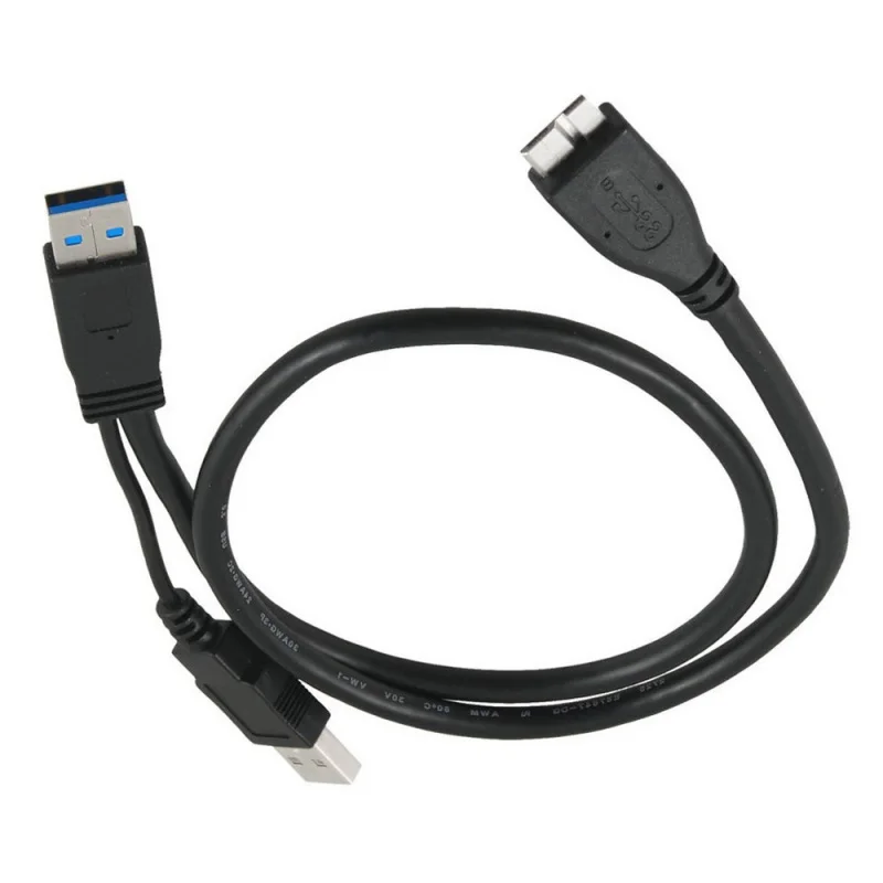 Высокое качество 0 6 м двойной USB 3 A штекер к Micro B Y черный для кабеля питания и