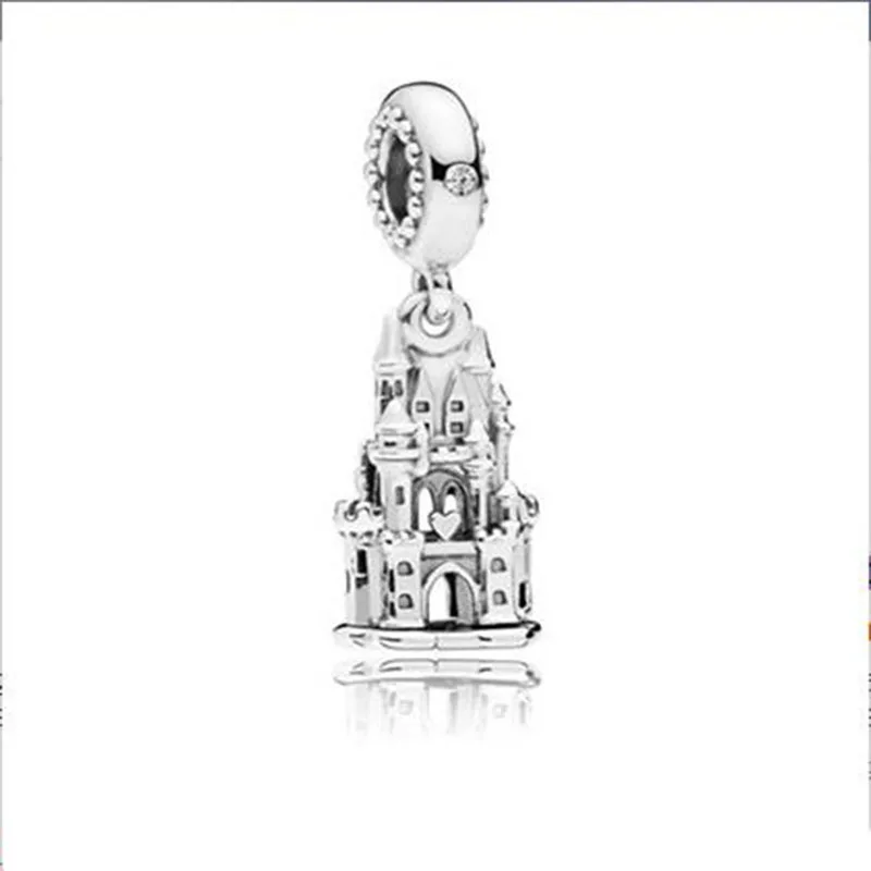 

Authentic 925 Sterling Silver Charm New Regal Castle Fashion Swing Pendant Fit Pandora Women Bracelet & Necklace Diy Jewelry