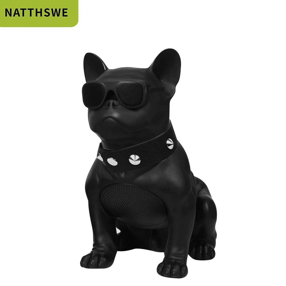 Черный NATTHSWE беспроводной динамик бульдог Bluetooth динамик Aerobull Nano беспроводной Bluetooth динамик открытый портативный басовый громкоговоритель - Цвет: Черный