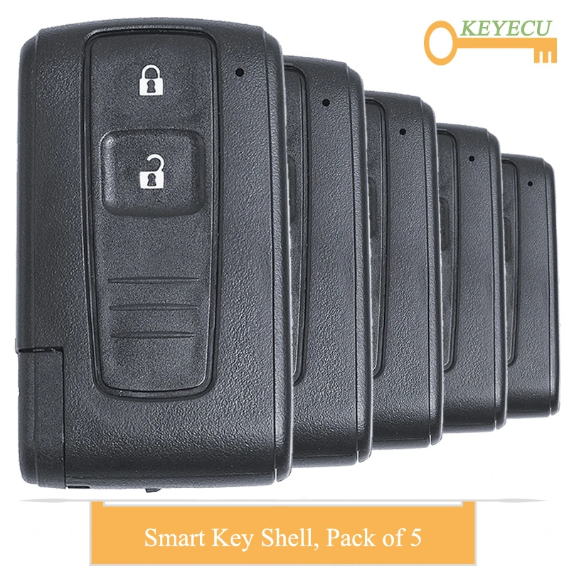 KEYECU 5 шт. смарт карта чехол для дистанционного ключа от машины оболочки Toyota Prius