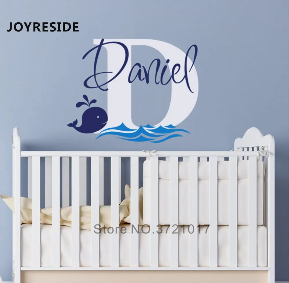 JOYRESIDE персонализированные названия стикер стены дома спальни Наклейки на стены с именем на заказ различные конструкции выбрать стены Sicker винил WM001