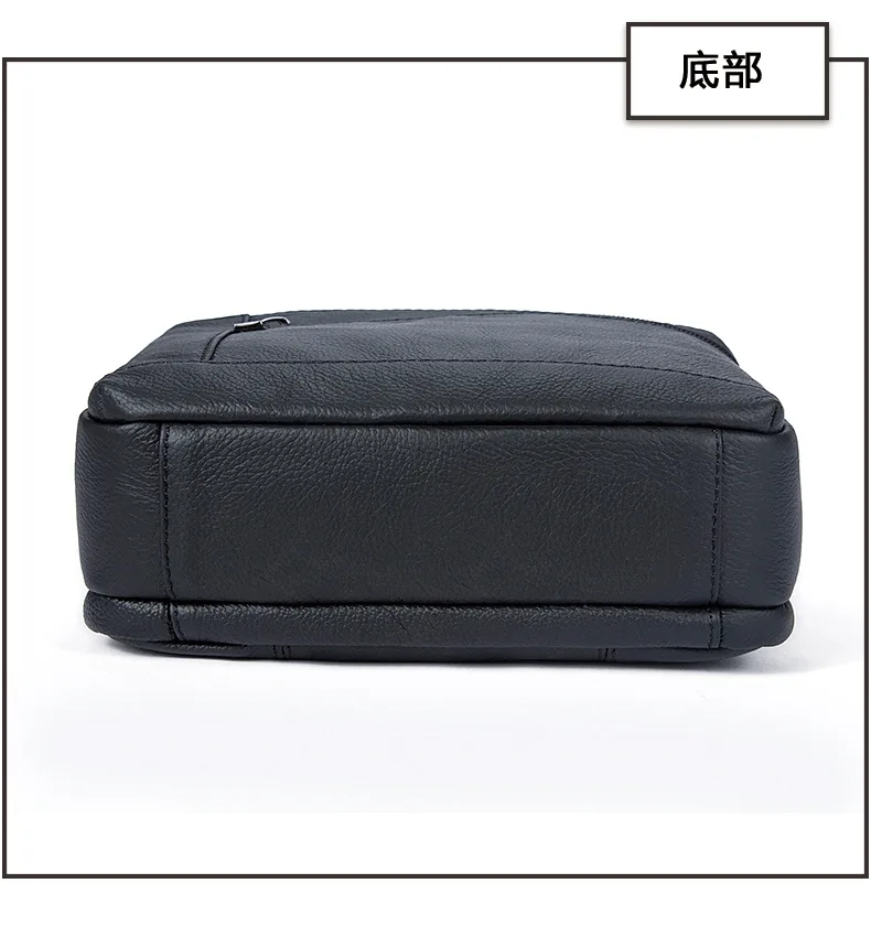 

2019 Men's Bag Nylon Shoulder Bag Small Waterproof Diagonal Bag Men's Black Zipper Business Bag A Main briefcase use in black