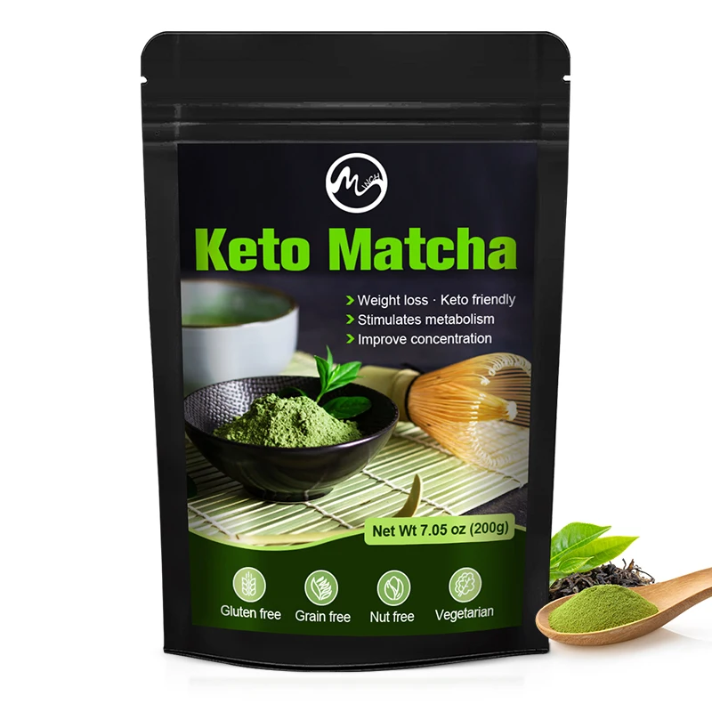 

Minch 200g Organic Keto Matcha Powder With MCT Oil 100% Organic Matcha Green-Tea Powder Low Carb Gluten-free Healthy Loss weight