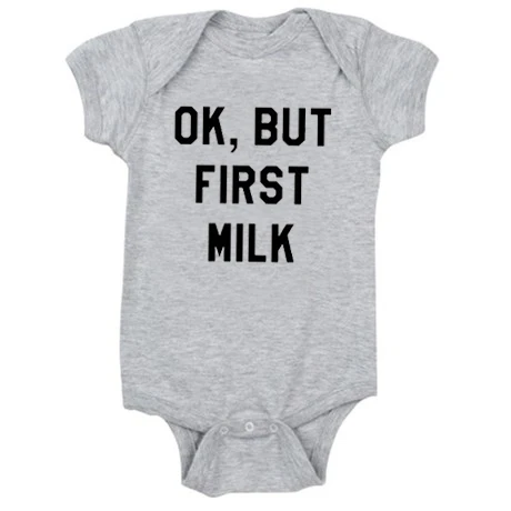 Mom and I Been Casual Family Matching T-shirts Outfits Ok But First Milk &amp Coffee Daughter Son Shirts | Мать и ребенок