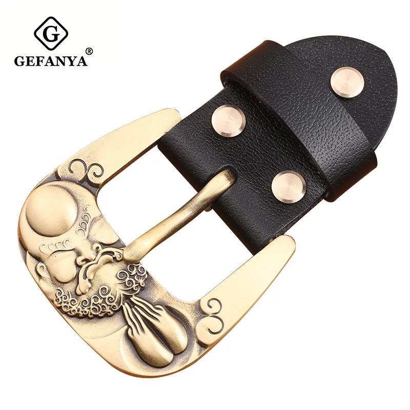 Высококачественная Пряжка из твердой латуни с язычком для ремня мужской