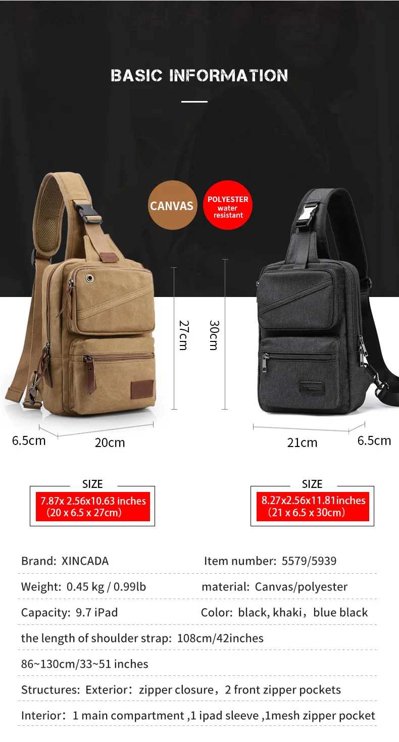 XINCADA Винтаж Ретро Стиль Crossbody Креста тела слинг сумка маленькая человек кошелек плечо сумка груди для Для мужчин Murse