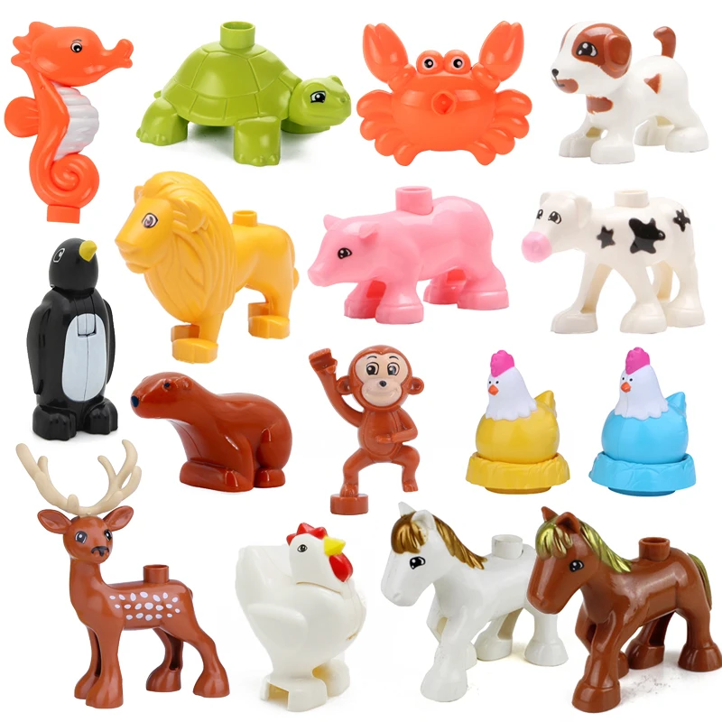 Большой Размеры фигурки животных курица обезьяна олень Лев динозавр черепаха