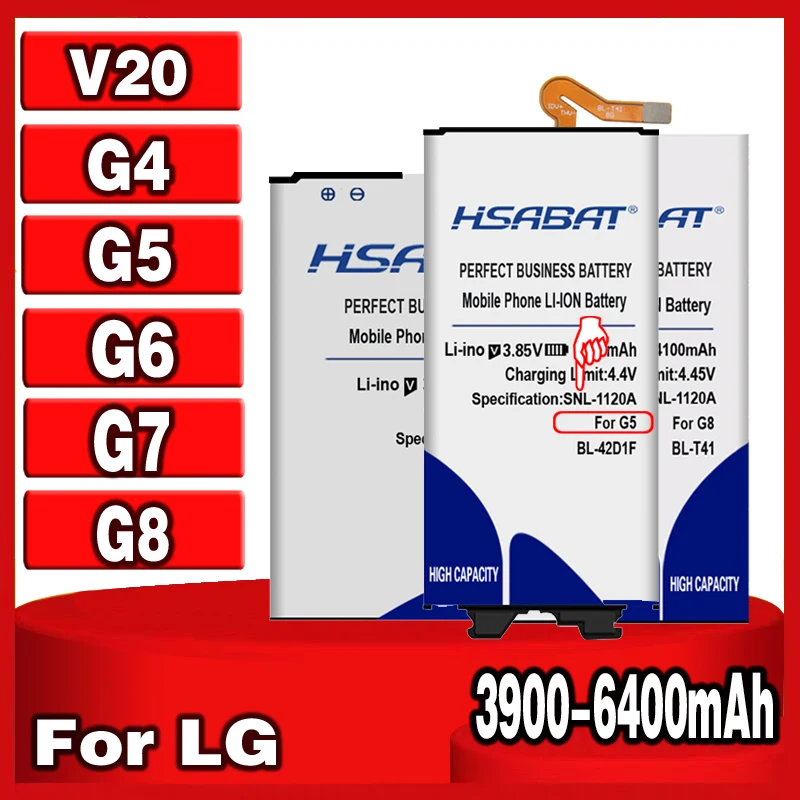 Аккумулятор для LG G5 G6 G4 G7 G8 ThinQ V20 H850 H820 H830 H831 H840 G600L G600S H870 H871 H872 H873 + G7ThinQ LM G710 Q7