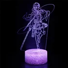 Аниме 3d лампа атака на Титанов Levi Ackerman светильник для спальни украшение подарок для детей Атака на Титанов светодиодный ночсветильник Levi