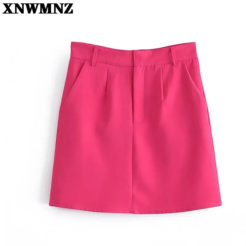 

XNWMNZ women 2021 New women's casual fashion high waist mini Suit skirt