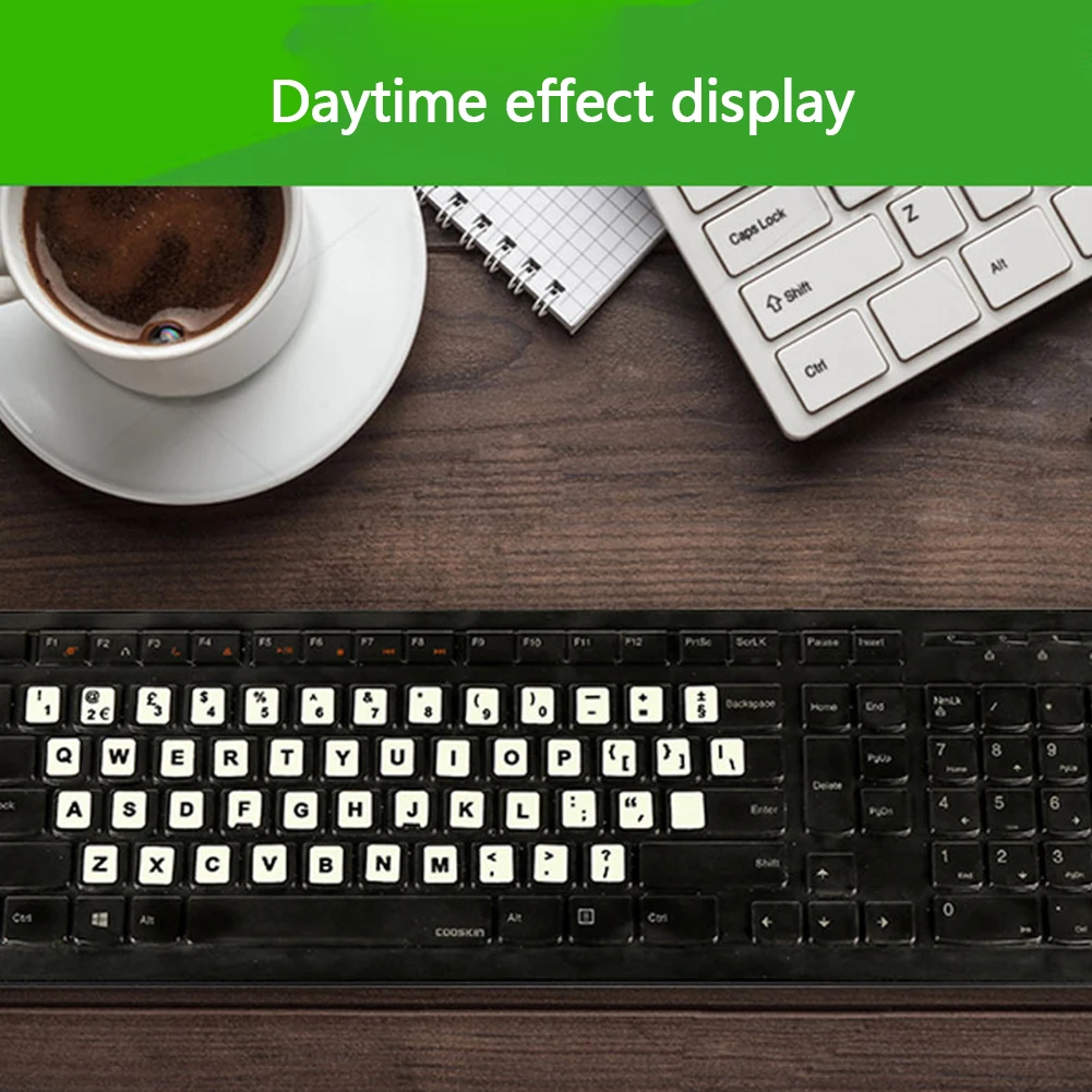 Светящиеся водонепроницаемые наклейки на клавиатуру
