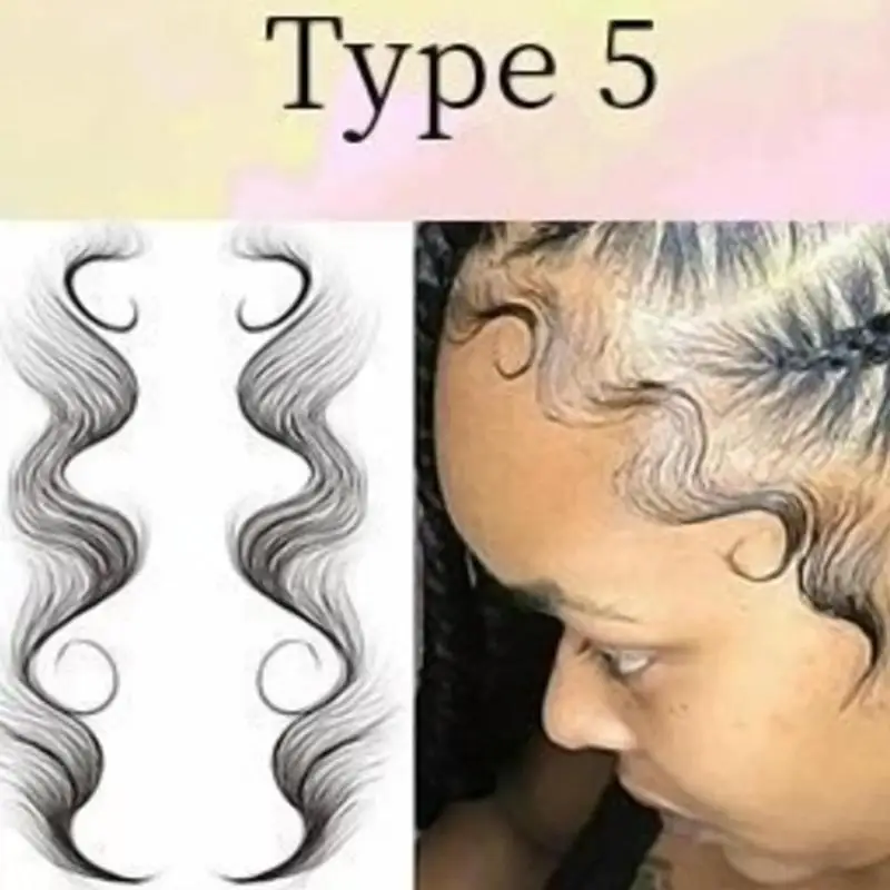 

Baby Hair Style Tattoo Stickers Hairline Sticker DIY Makeup Stickers Waterproof Lasting Hairstyling Hair Tool Q2V9