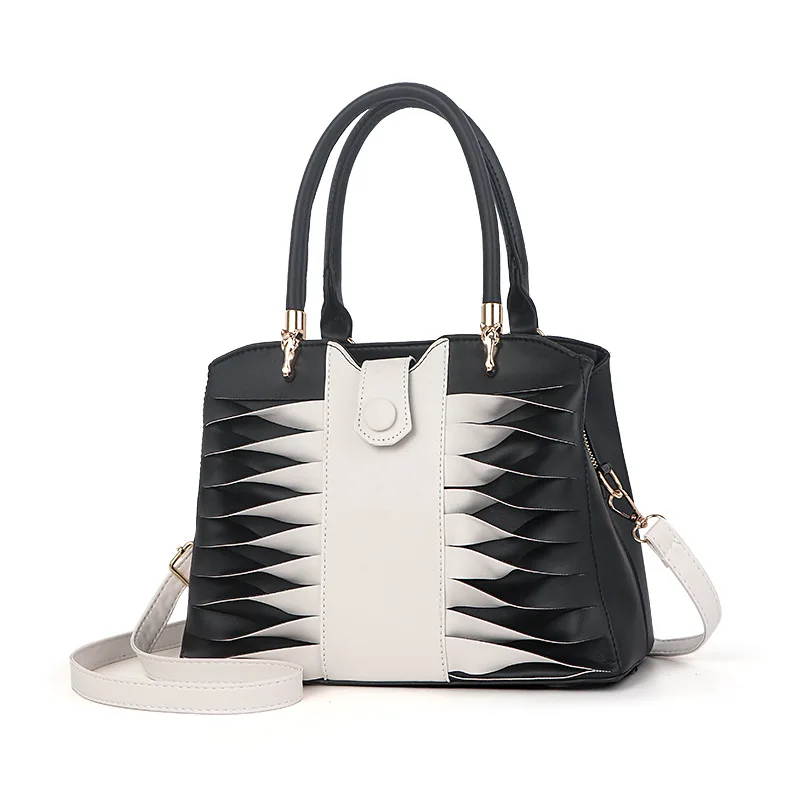 

Fashion PU Leather Wave streaks Handbags for Women Vintage Shoulder Crossbody Bag Designder Purses and Handbags High Quality Sac