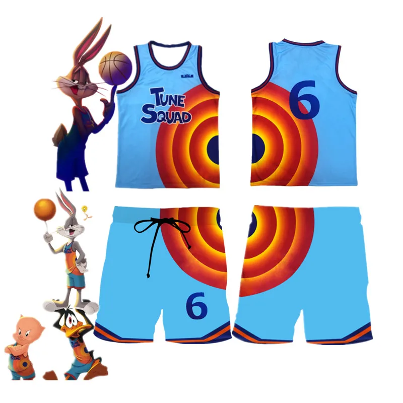 Детский трикотажный жилет и шорты из фильма Space Jam 2 костюм для косплея Джеймс