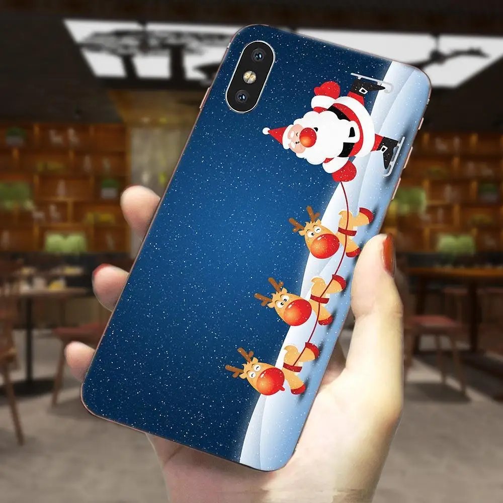 Santa Claus Christmas Soft TPU Protector Phone Cases For Apple iPhone 4 4S 5 5C 5S SE 6 6S 7 8 11 Plus Pro X XS Max XR | Мобильные