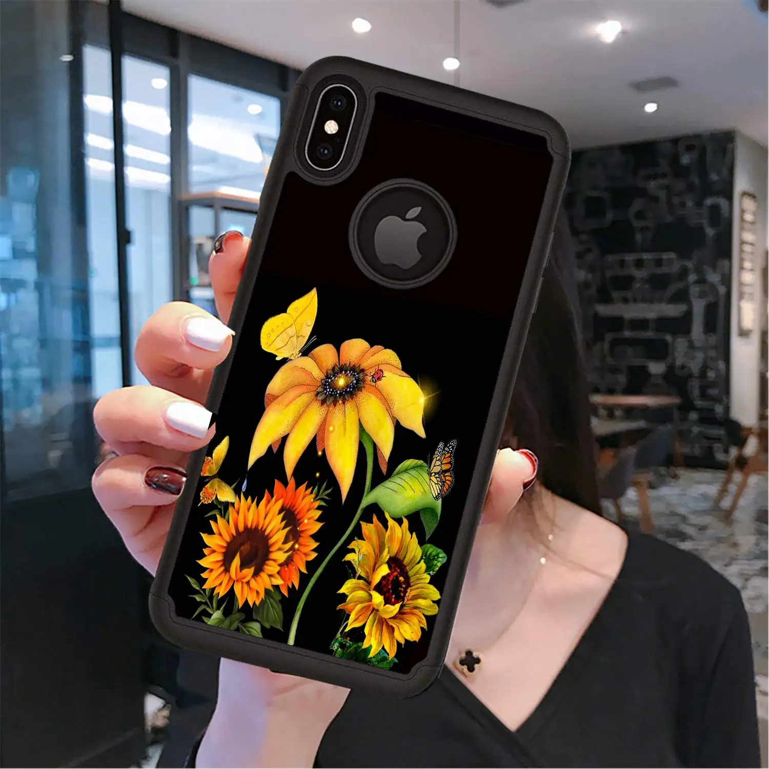 Для Apple iPhone 11/11 Pro/11 Pro Max X/XS/XR/XS 7/8 SE 6/6 Plus 6 s/6 s 5/5S чехол-бабочка Подсолнух защитный