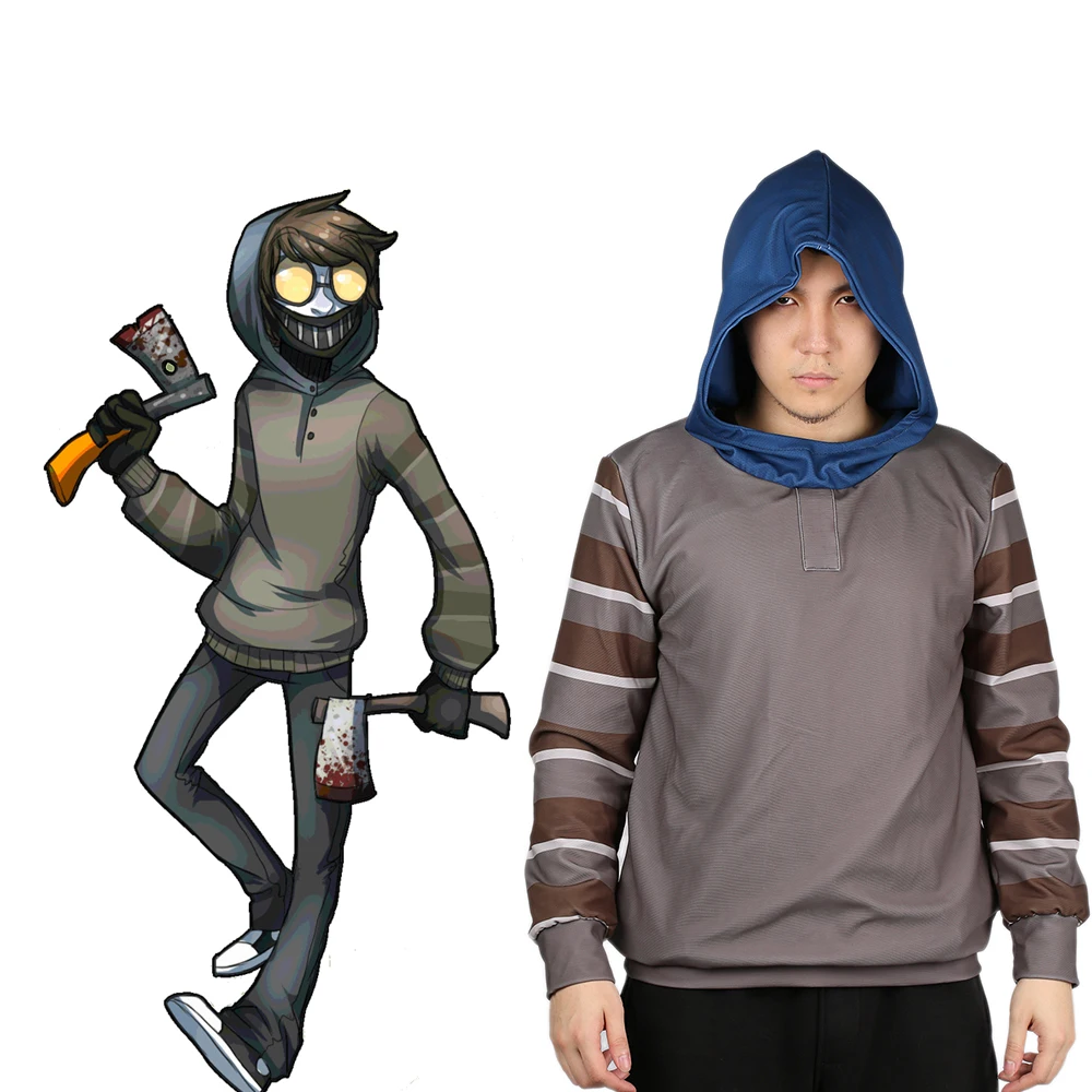 XCOSER ужас Creepypasta Ticci Toby толстовка теплая флисовая Толстовка серый пуловер толстовка с капюшоном Косплей Костюм для унисекс взрослых