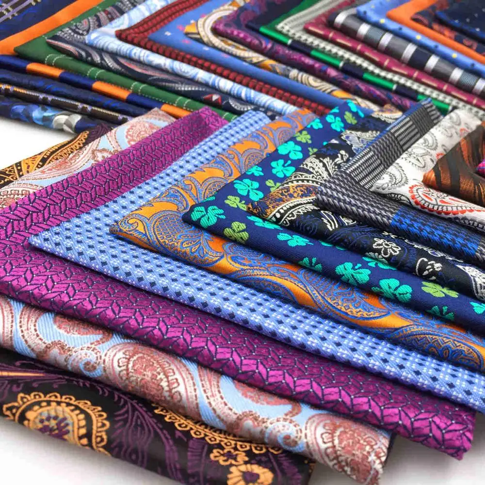 Цветной мужской Карманный квадратный шелковый классический свадебный носовой