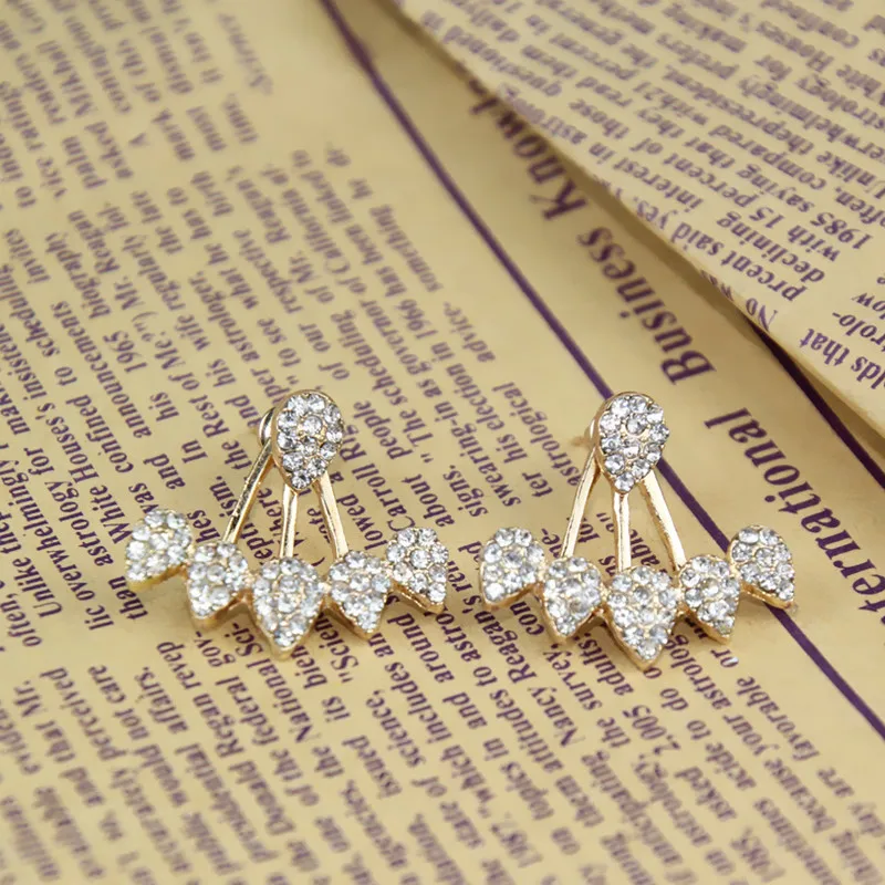 Full Diamond Star Personalized Earrings Female 2021 Retro Golden Metal Charming Jewelry Gift Party | Украшения и аксессуары