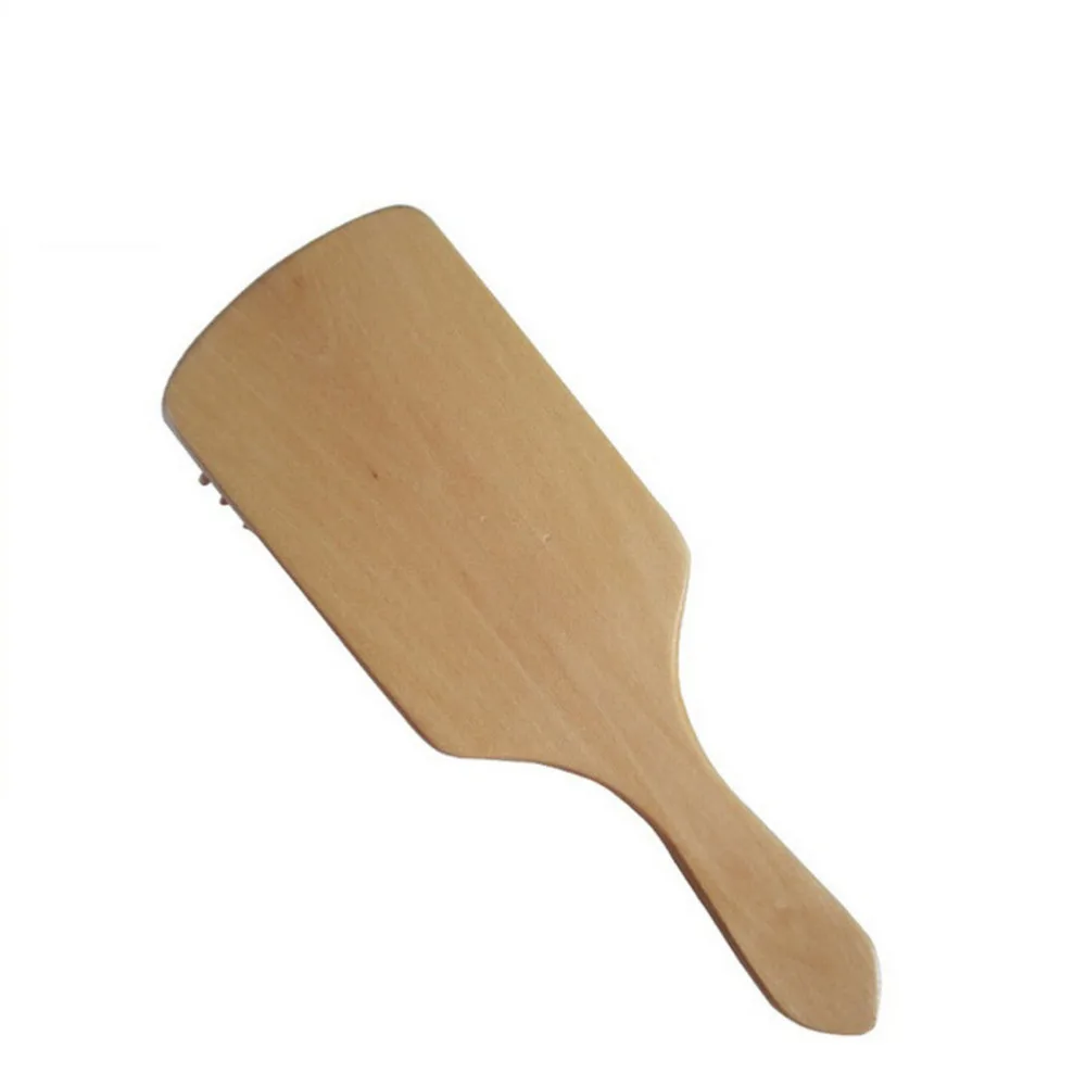 

Black White Wooden Paddle Brush Antistatic Comb