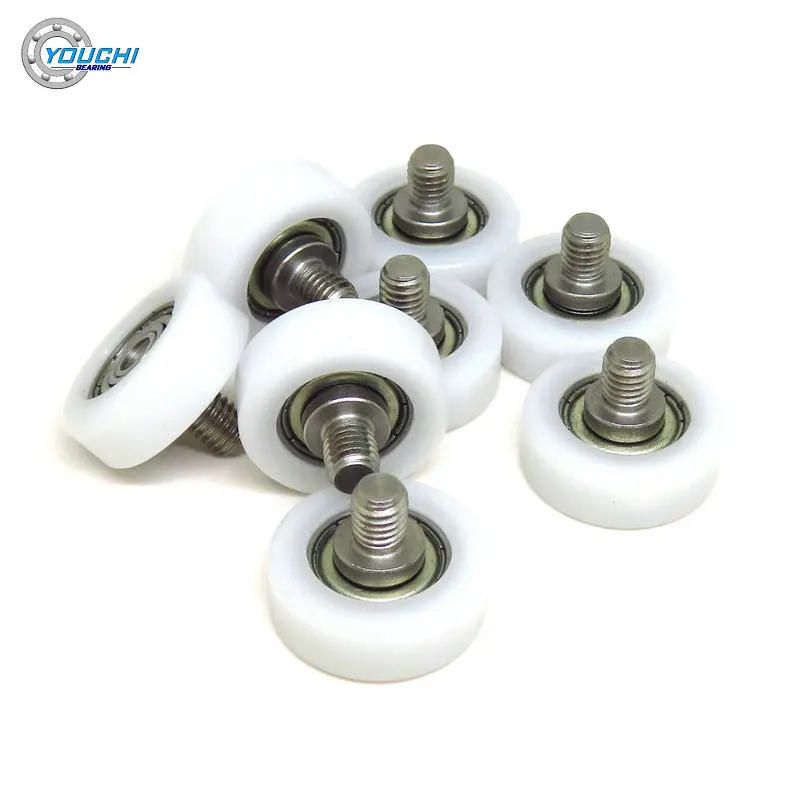 Ролики с покрытием из пом 19 мм винтом M5 и подшипником 605 10 шт. BS60519-7C1L6M5 19x7 для