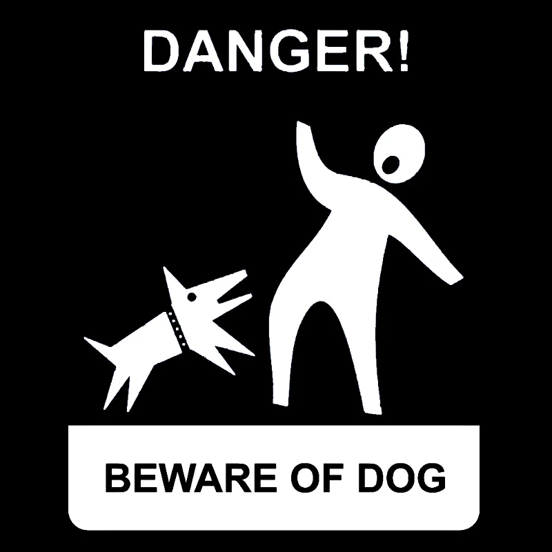 

16*13.1cm Beware of the Dog Beware of Dogs Warning Sticker Decal Be Different Car Accessories Vinyl Sticker