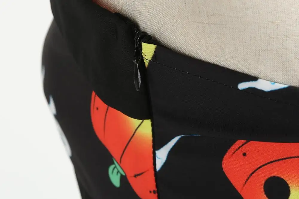 Женское винтажное платье с принтом на бретельках вечернее для Хэллоуина