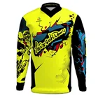 Одежда для велоспорта LairschDan 2021, одежда для мотокросса, одежда для горнолыжного спорта, футболка для горного велосипеда с длинным рукавом MX GP, желтая
