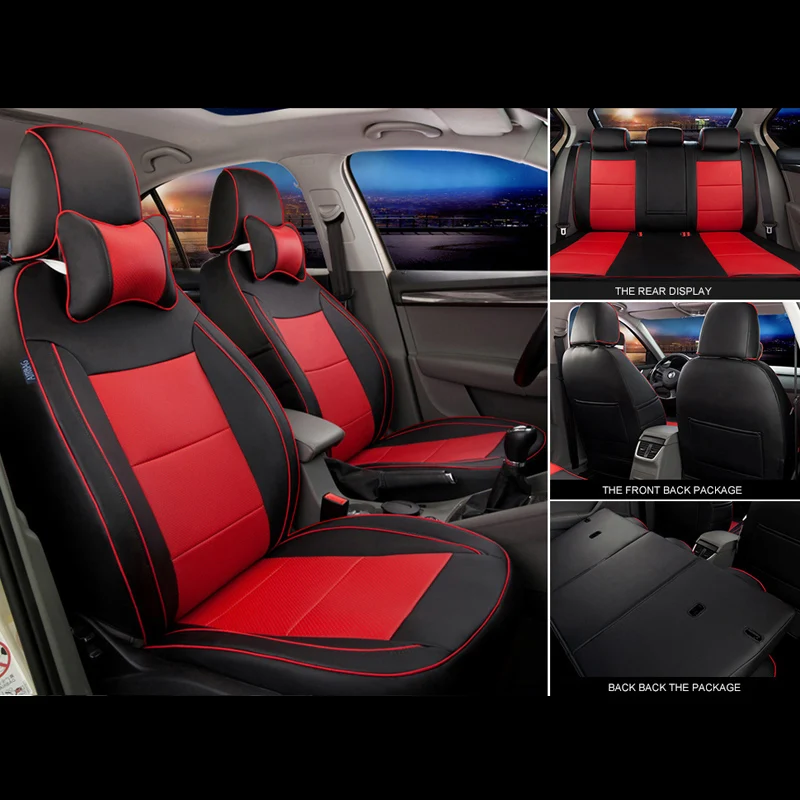 Чехлы для сидений из натуральной кожи AUSFTORER автомобильные чехлы Ford Focus 2 3 MK2