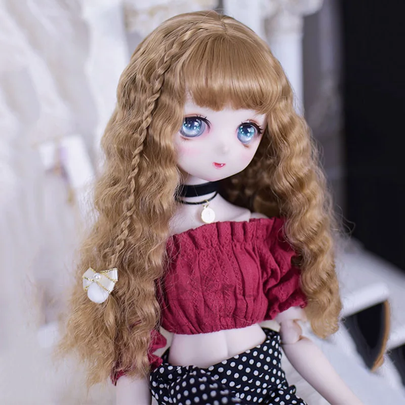 Парик для куклы Bybrana BJD 1/3 1/4 1/6 1/8 высокотемпературное волокно длинные вьющиеся