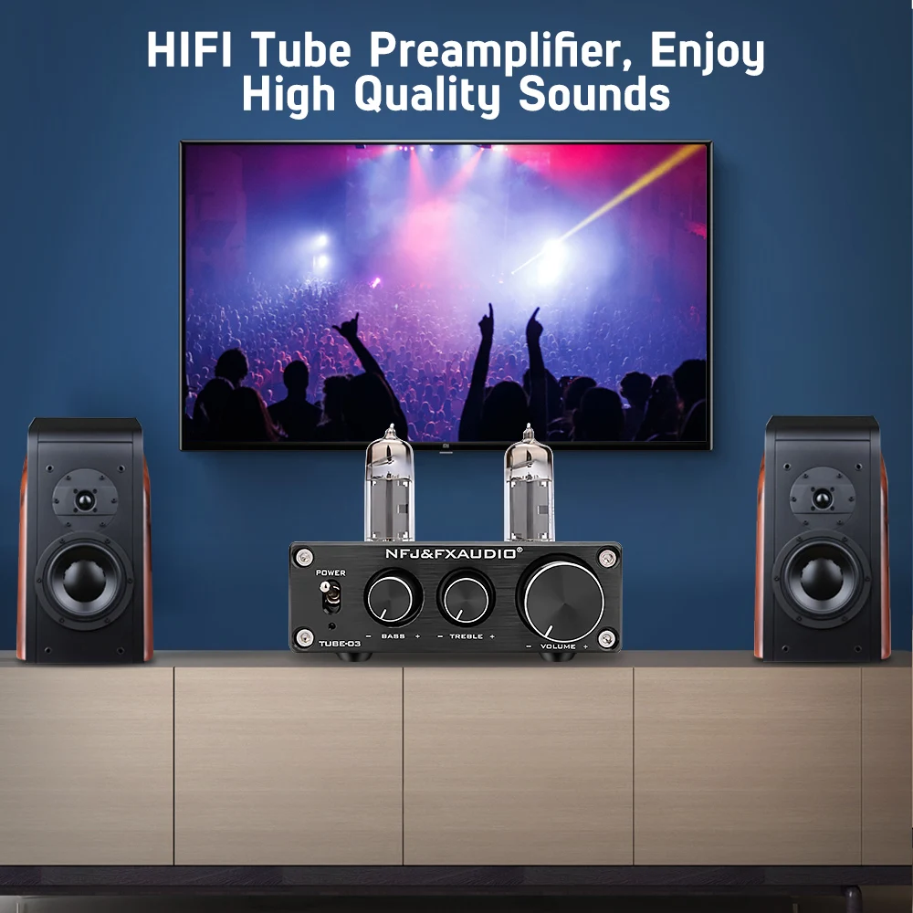 FX Audio трубчато 03 мини ламповый усилитель Bile буфер Hi Fi аудиоусилитель с тройной