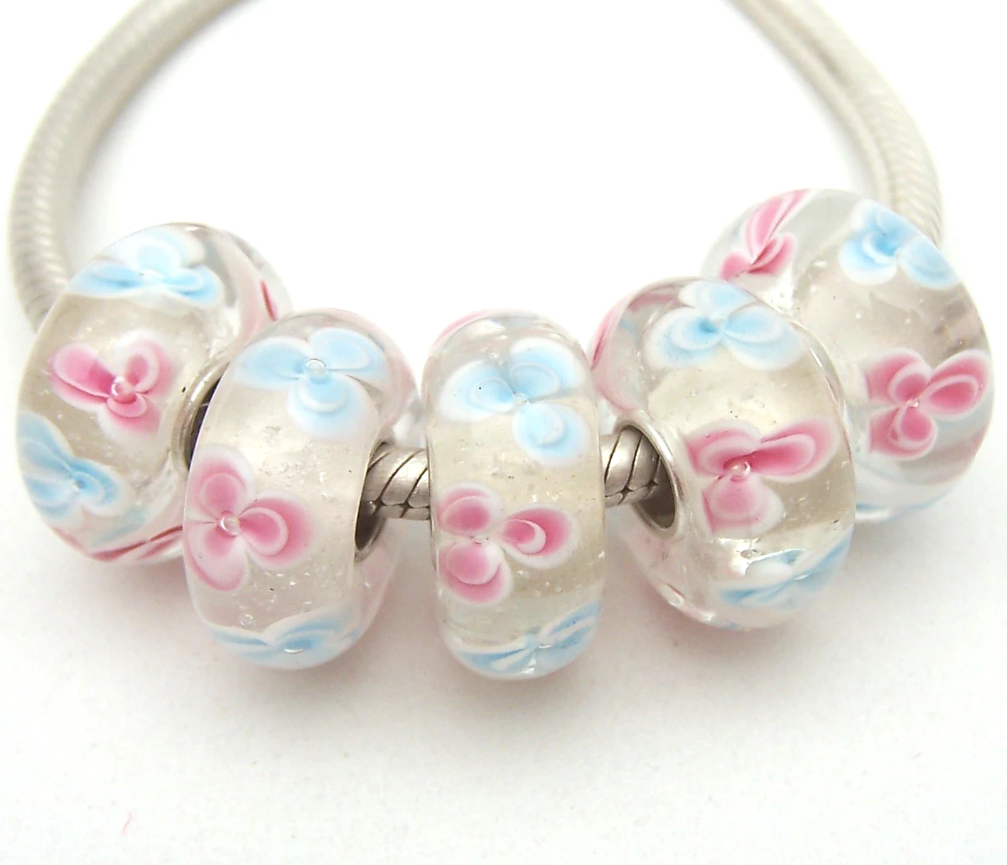 

JGWGT 2829 5X 100% Authenticity S925 Sterling Silver Beads Murano Glass beads Fit European Charms Bracelet diy jewelry Lampwork