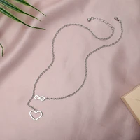 fashion titanium steel love number 8 pendant necklace is used for wholesale of women simple geometric luxury jewelry