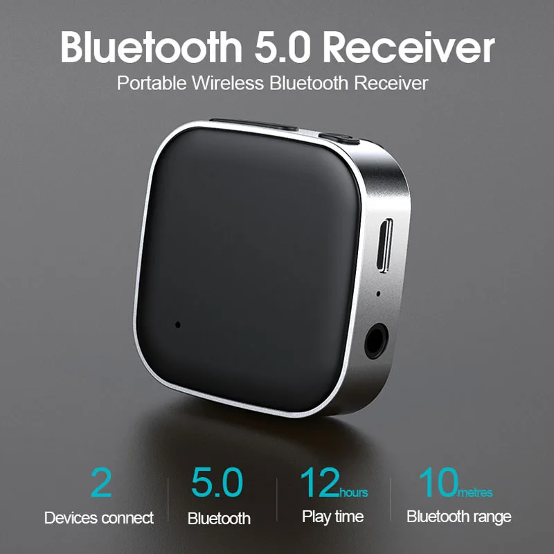 JaJaBor Bluetooth V5.0 Handsfree Портативный приемник адаптер Aux аудио Автомобильный MP3 плеер