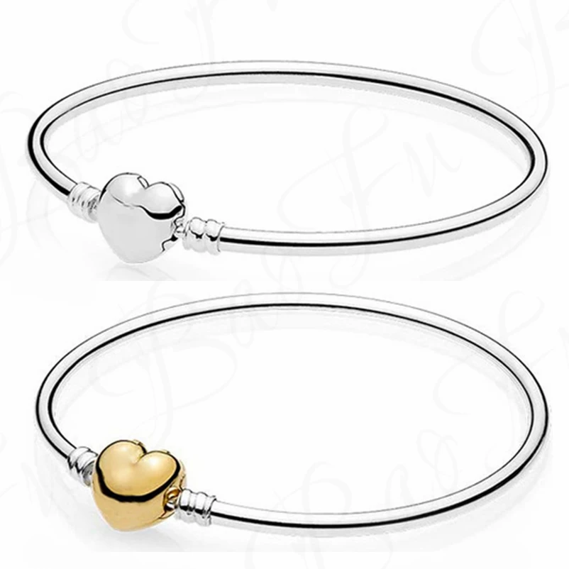 

Baofu New 925 Sterling Silver Bracelet Heart-shaped Classic Micro-standard Bracelet, Suitable For Women DIY Fashion Jewelry