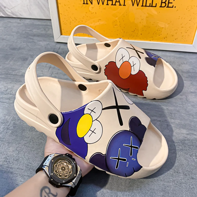 Новые дизайнерские брендовые слиперы Kanye 35 ~ 46 с принтом для мужчин и женщин 2021