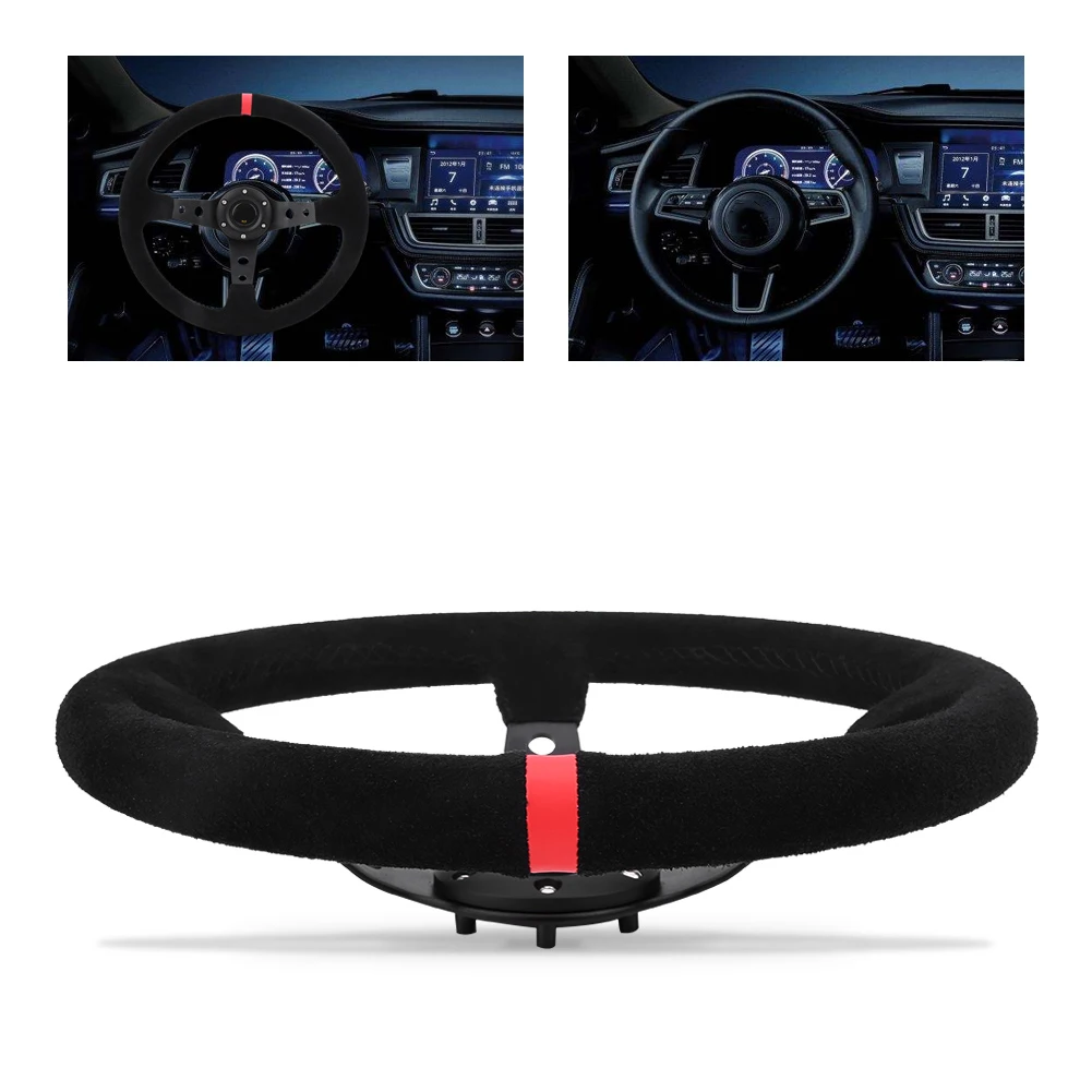 Рулевое колесо для дрифтинга с глубокой посадкой 14 дюймов 350 мм универсальное