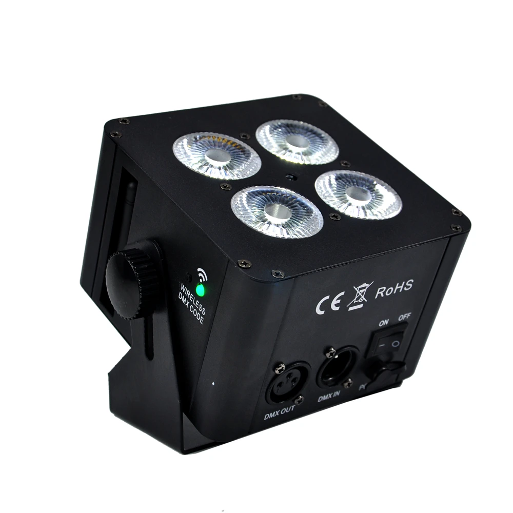 TIPTOP 4x18 Вт Беспроводная батарея Led Par банок 6/10 каналов Светодиодный дисплей
