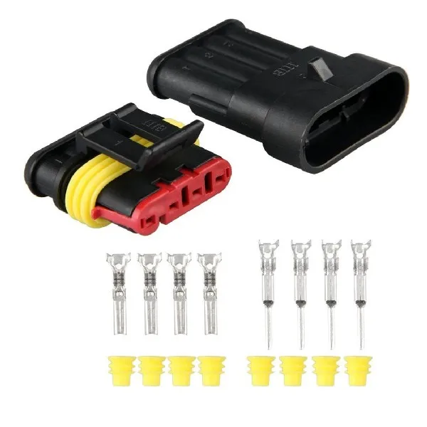 

New 10 Sets Kits Car 4 Pin Way Waterproof Electrical Automotive Wire Connector Plug Terminals Truck Car High Quality