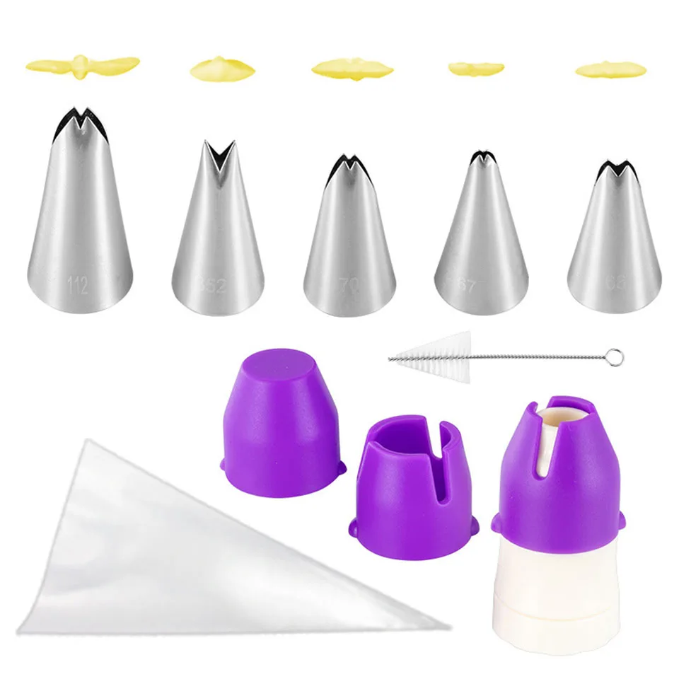 

Многоразовые Кондитерские насадки, набор инструментов для украшения торта, кондитерский мешок, скребок, наконечники для крема, конвертер, к...