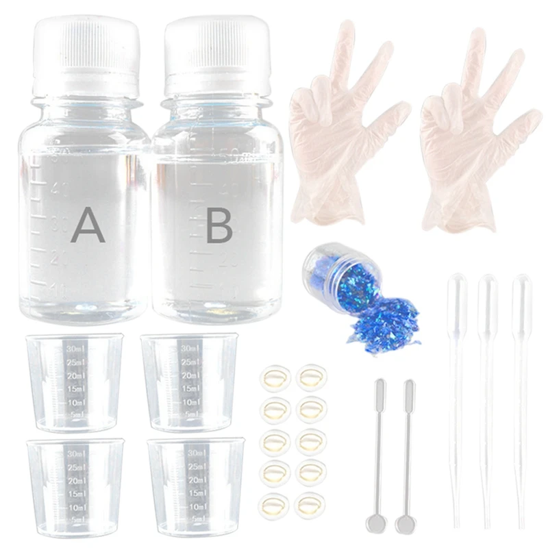 

Набор инструментов «сделай сам» из кристаллов и эпоксидной смолы, резиновый браслет, подвеска, ювелирные изделия, силиконовая эпоксидная ф...