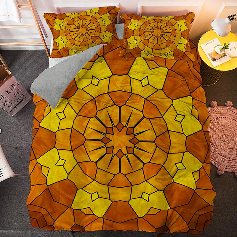 

Five-pointed Star Pattern Boho Mandala Bedding Set Geometric Duvet Cover Bed Linen Adult Kids Single Queen King Bedclothes