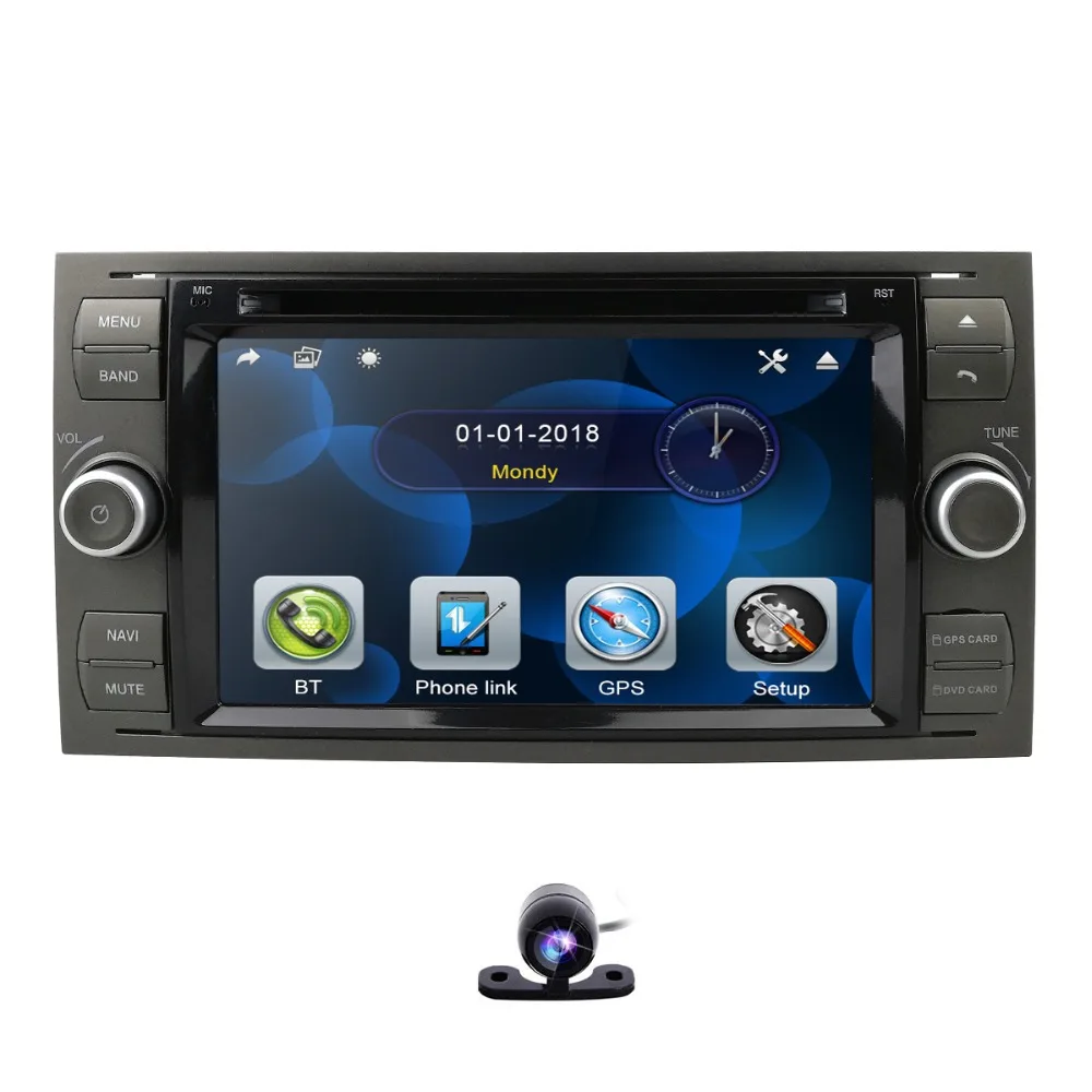 2019 автомобильный DVD 7 "gps для Ford Focus Transit C MAX Mondeo Fiest GPS навигация MirrorLink DAB +