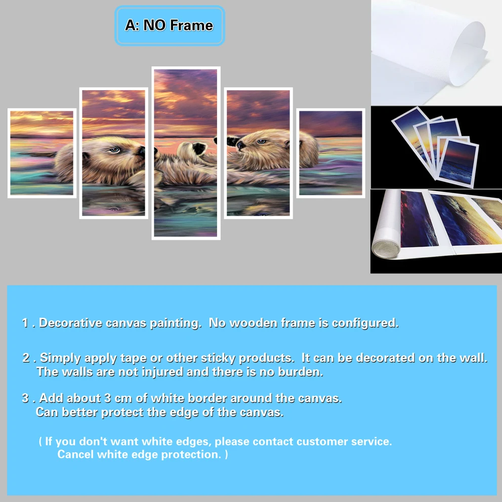 Домашний декор с Современные Холст Гостиная рамка высокой четкости изображения 5